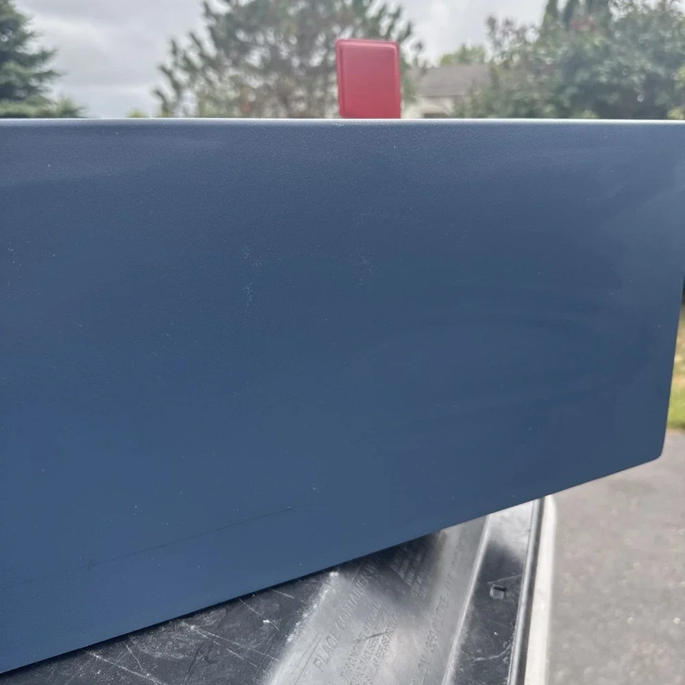 Adoorn Large Post Mount Mailbox Blue Steel Outdoor Weatherproof Package Box READ